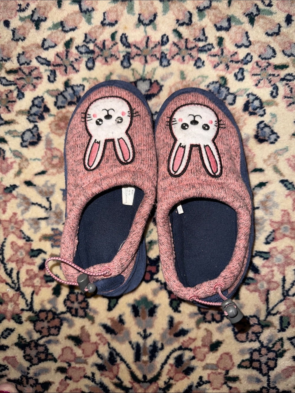 Pink Bunny Slip-On Slippers LLBean kids 12-13